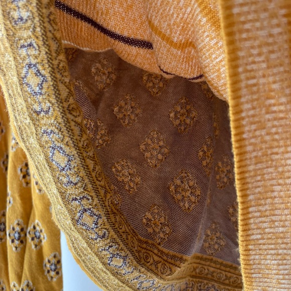 Free People Mustard and Black Patterned Sweater - Picture 7 of 7